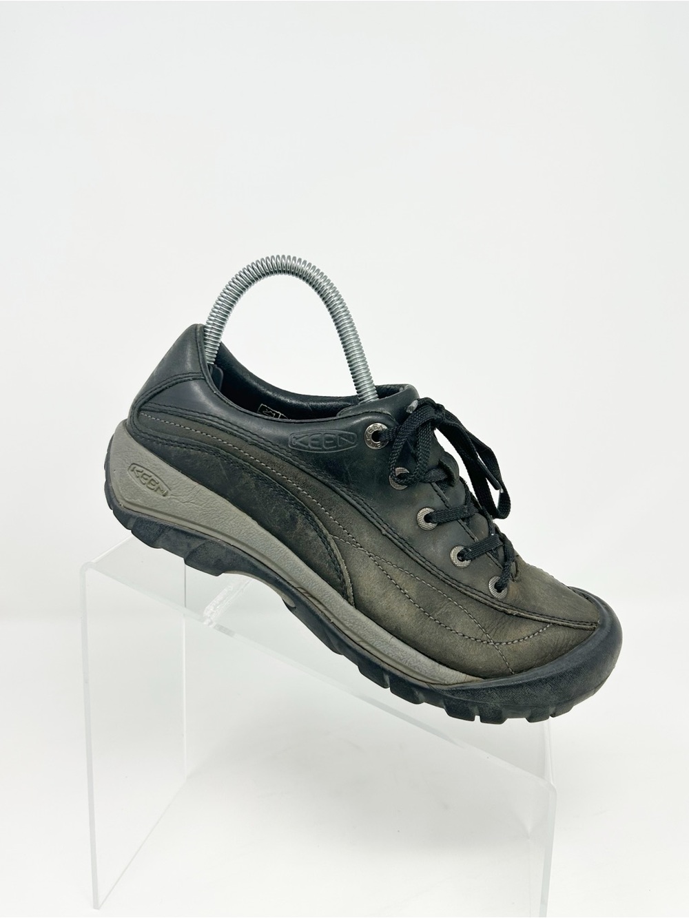 KEEN Toyah Womens Hiking Walking Trail Shoes Black Lace Up Low Top Size 7.5